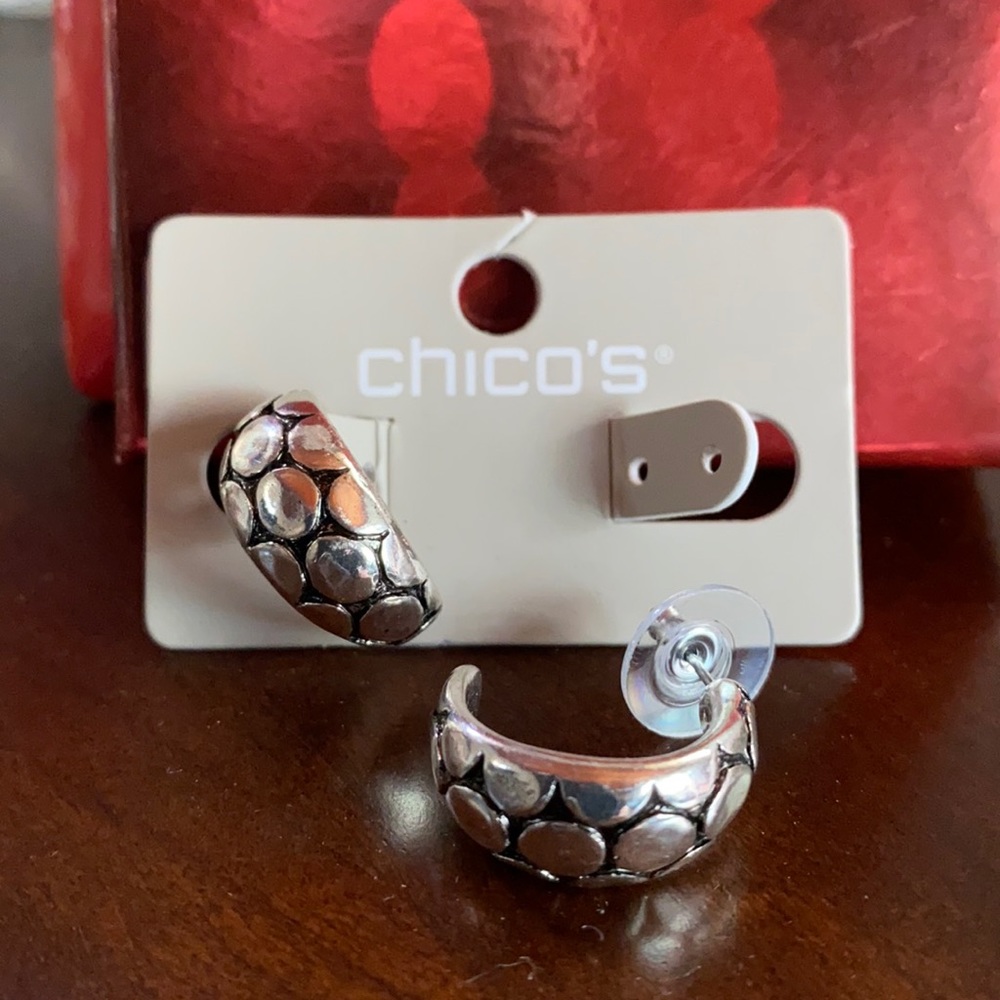 Brand New Chico’s Silver Earrings